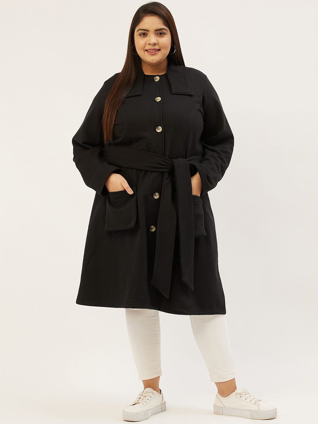 theRebelinme Women Plus Size Spread Collar Long Sleeves Longline Winter Overcoat, Black
theRebelinme Women Plus Size Spread Collar Long Sleeves Longline Winter Overcoat, Black