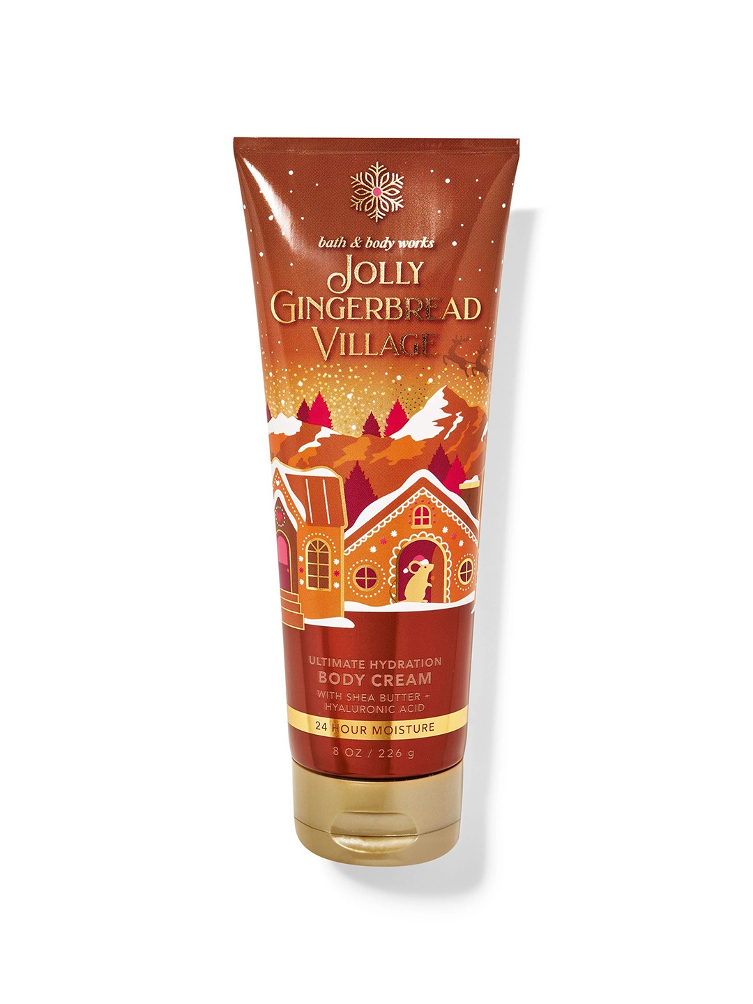 Bath & Body Works Jolly Gingerbread Village Ultimate Hydration Body Cream - 226g, Gold
Bath & Body Works Jolly Gingerbread Village Ultimate Hydration Body Cream - 226g, Gold