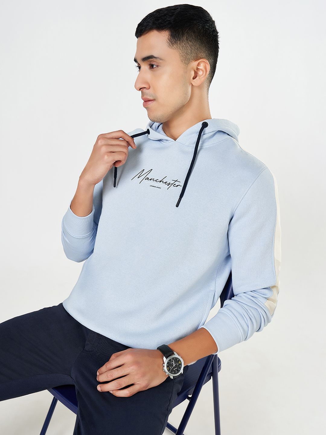 BYFORD by Pantaloons Men Typography Printed Hooded Long Sleeves Pullover Sweatshirt, Blue
BYFORD by Pantaloons Men Typography Printed Hooded Long Sleeves Pullover Sweatshirt, Blue