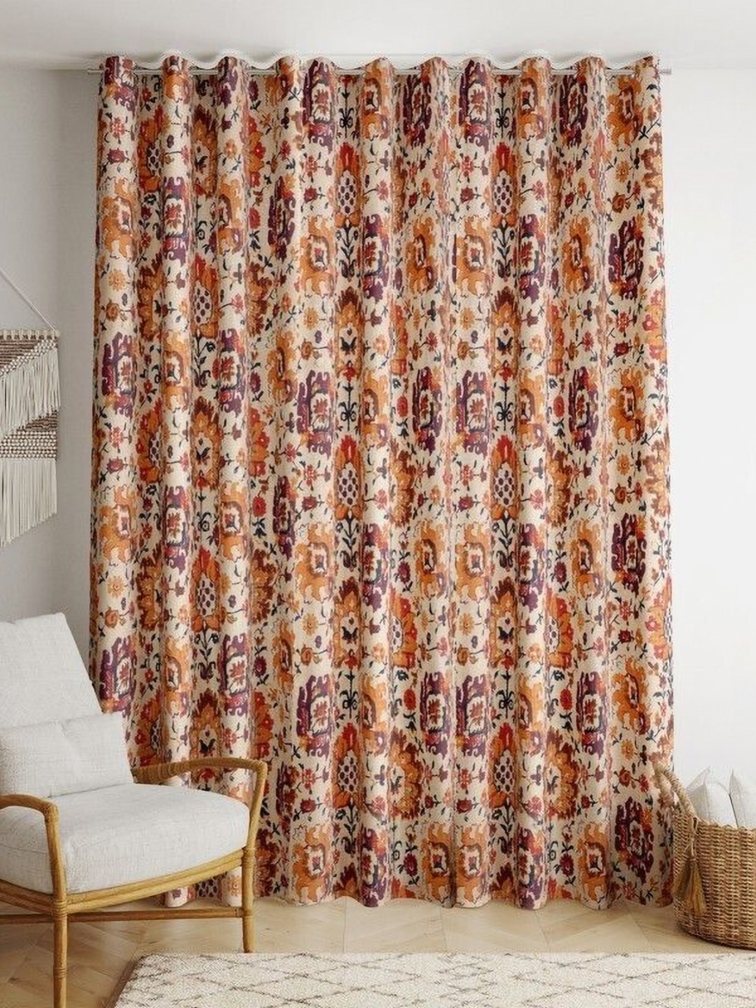 BILBERRY Furnishing by preeti grover 1PC Beige Orange Floral Room Darkening Window Curtain
BILBERRY Furnishing by preeti grover 1PC Beige Orange Floral Room Darkening Window Curtain