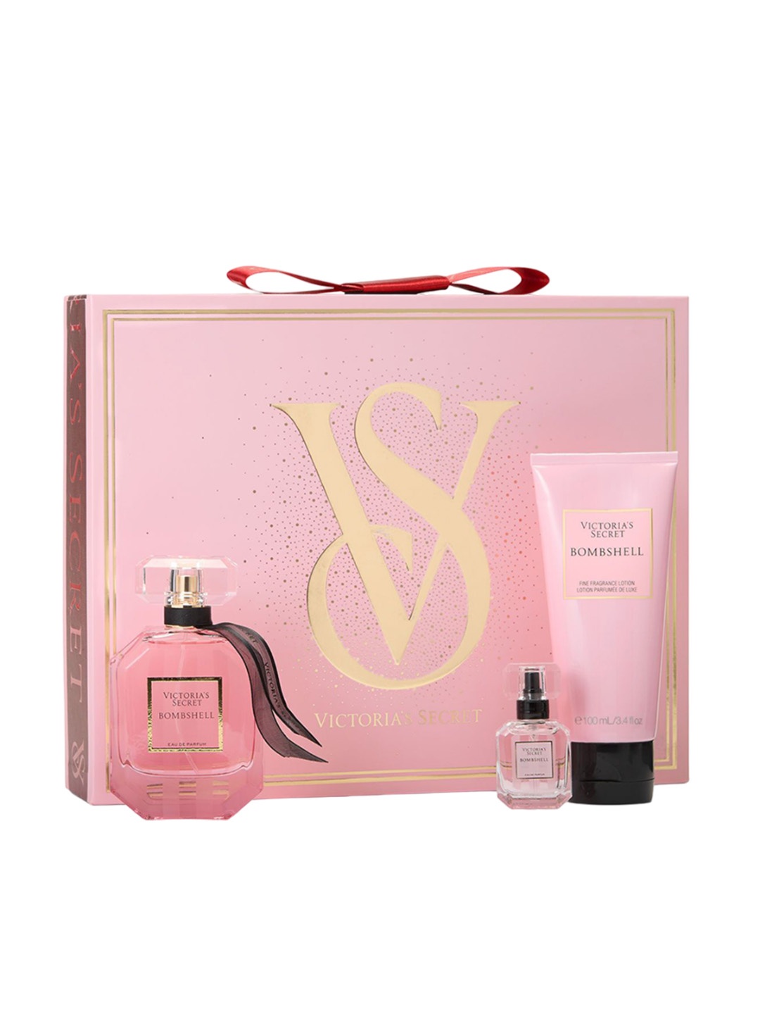 Victoria's Secret Women Bombshell Eau De Parfum & Body Lotion Fragrance Trio Gift Set, Transparent
Victoria's Secret Women Bombshell Eau De Parfum & Body Lotion Fragrance Trio Gift Set, Transparent