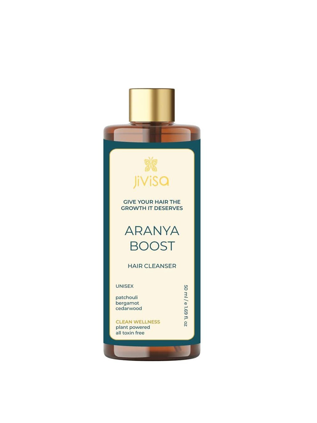 JiViSa Aranya Boost Stimulating Hair Cleanser for Hair Growth & Strength - 50 ml, Gold
JiViSa Aranya Boost Stimulating Hair Cleanser for Hair Growth & Strength - 50 ml, Gold