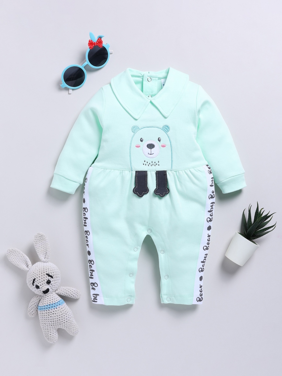 Moms Love Infant Boys Graphic Printed Pure Cotton Party Romper, Sea green
Moms Love Infant Boys Graphic Printed Pure Cotton Party Romper, Sea green
