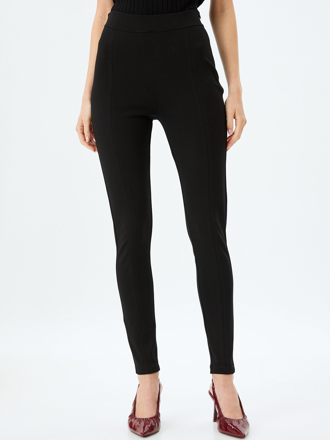 Koton Slim- Fit Mid- Rise Jeggings, Black 
Koton Slim- Fit Mid- Rise Jeggings, Black