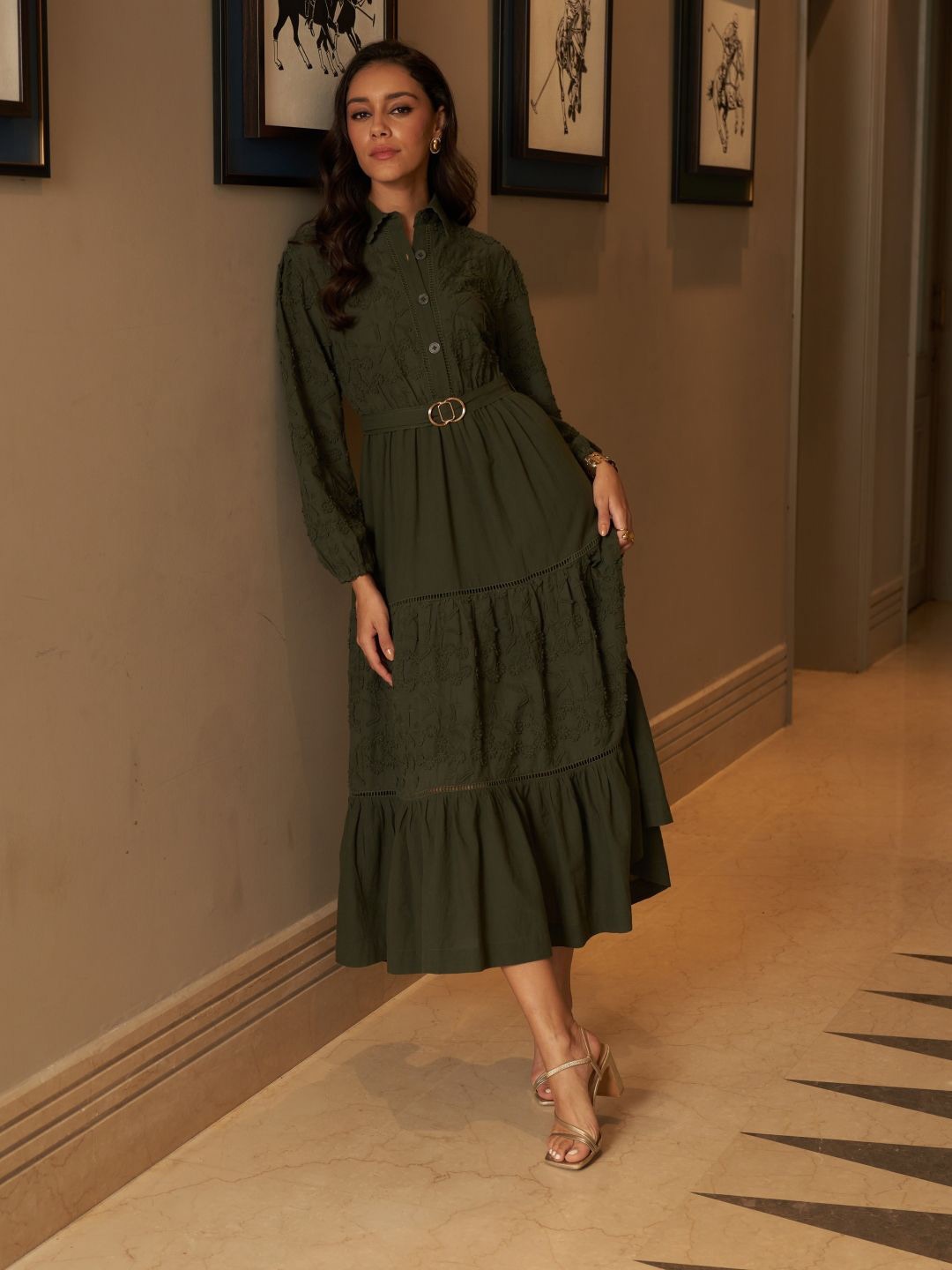 Style Island Women Cotton Bohemian Embroidered Bishop Sleeve Fit & Flare Dress, Green
Style Island Women Cotton Bohemian Embroidered Bishop Sleeve Fit & Flare Dress, Green