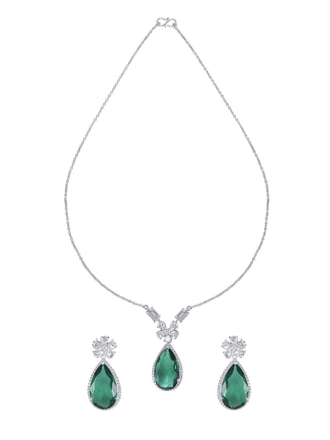 vivinia BY VIDHI MEHRA Rhodium Plated CZ Stone Studded Jewellery Set, Silver
vivinia BY VIDHI MEHRA Rhodium Plated CZ Stone Studded Jewellery Set, Silver