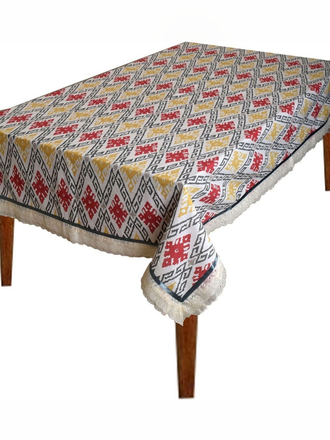BILBERRY Furnishing by preeti grover White Geometric Printed Cotton 8-Seater Table Cover
BILBERRY Furnishing by preeti grover White Geometric Printed Cotton 8-Seater Table Cover