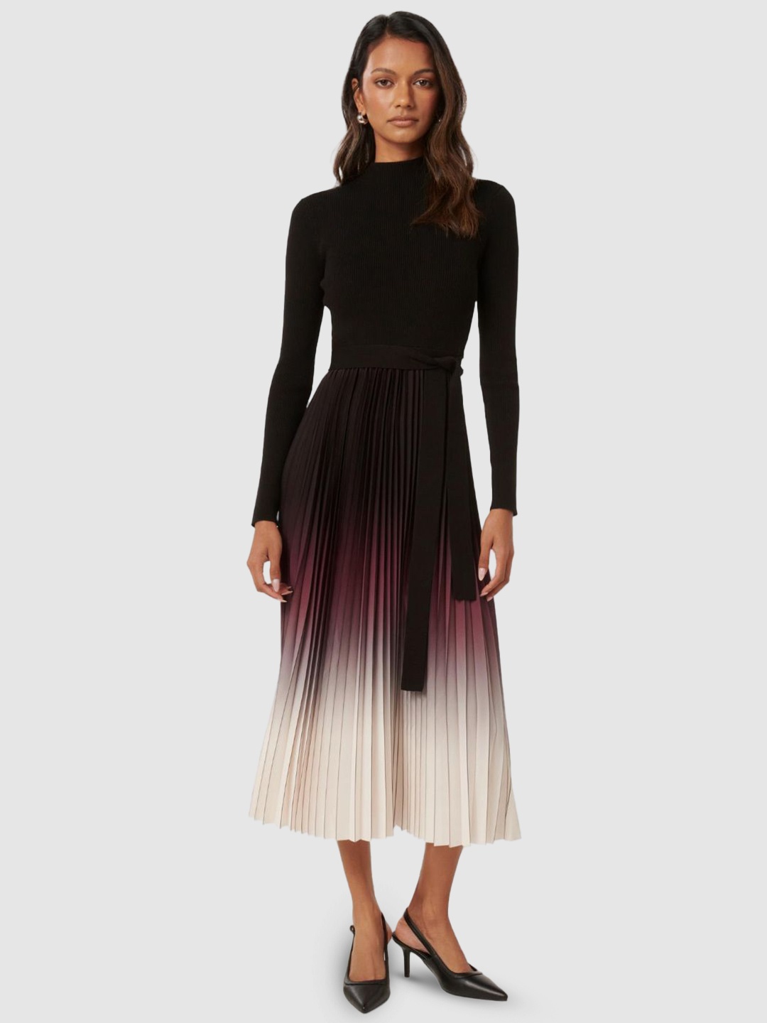 Forever New Women Fit & Flare Gathered or Pleated Midi Dress Comes with a belt, Black
Forever New Women Fit & Flare Gathered or Pleated Midi Dress Comes with a belt, Black