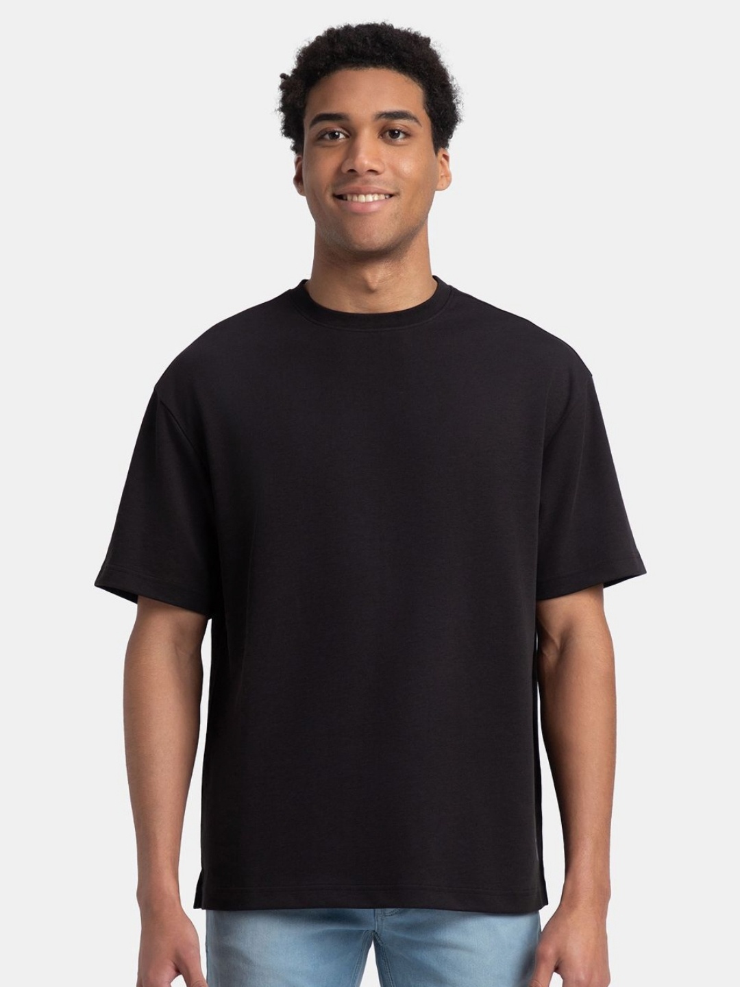 Jockey Oversized Super Combed Cotton Blend Round Neck T-Shirt with StayFresh Treatment -UM23, Black
Jockey Oversized Super Combed Cotton Blend Round Neck T-Shirt with StayFresh Treatment -UM23, Black