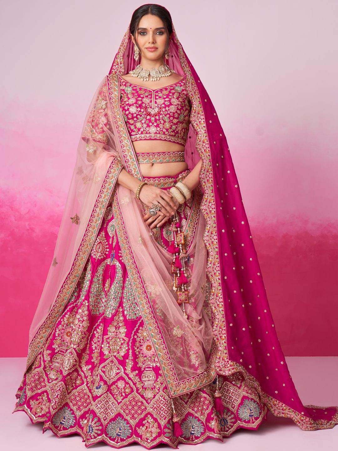 panchhi Embroidered Beads & Stones Semi-Stitched Lehenga & Unstitched Blouse With Dupatta, Pink
panchhi Embroidered Beads & Stones Semi-Stitched Lehenga & Unstitched Blouse With Dupatta, Pink