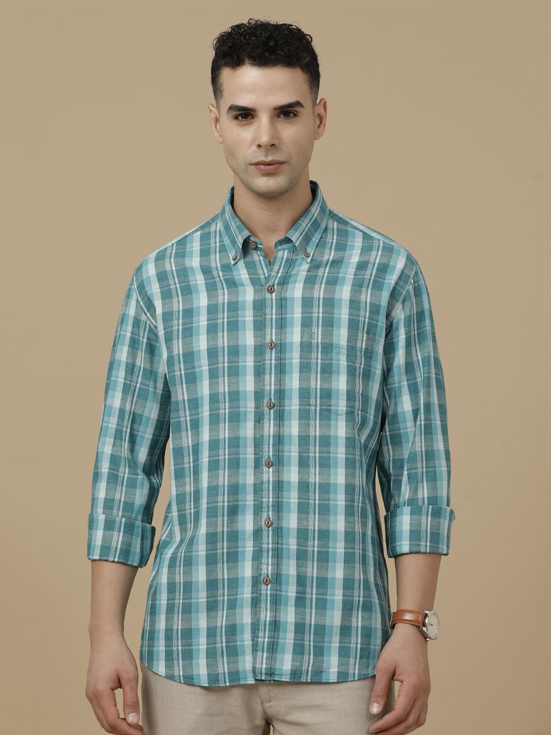 CAVALLO by Linen Club Contemporary Slim Fit Tartan Checks Checked Casual Shirt, Green
CAVALLO by Linen Club Contemporary Slim Fit Tartan Checks Checked Casual Shirt, Green