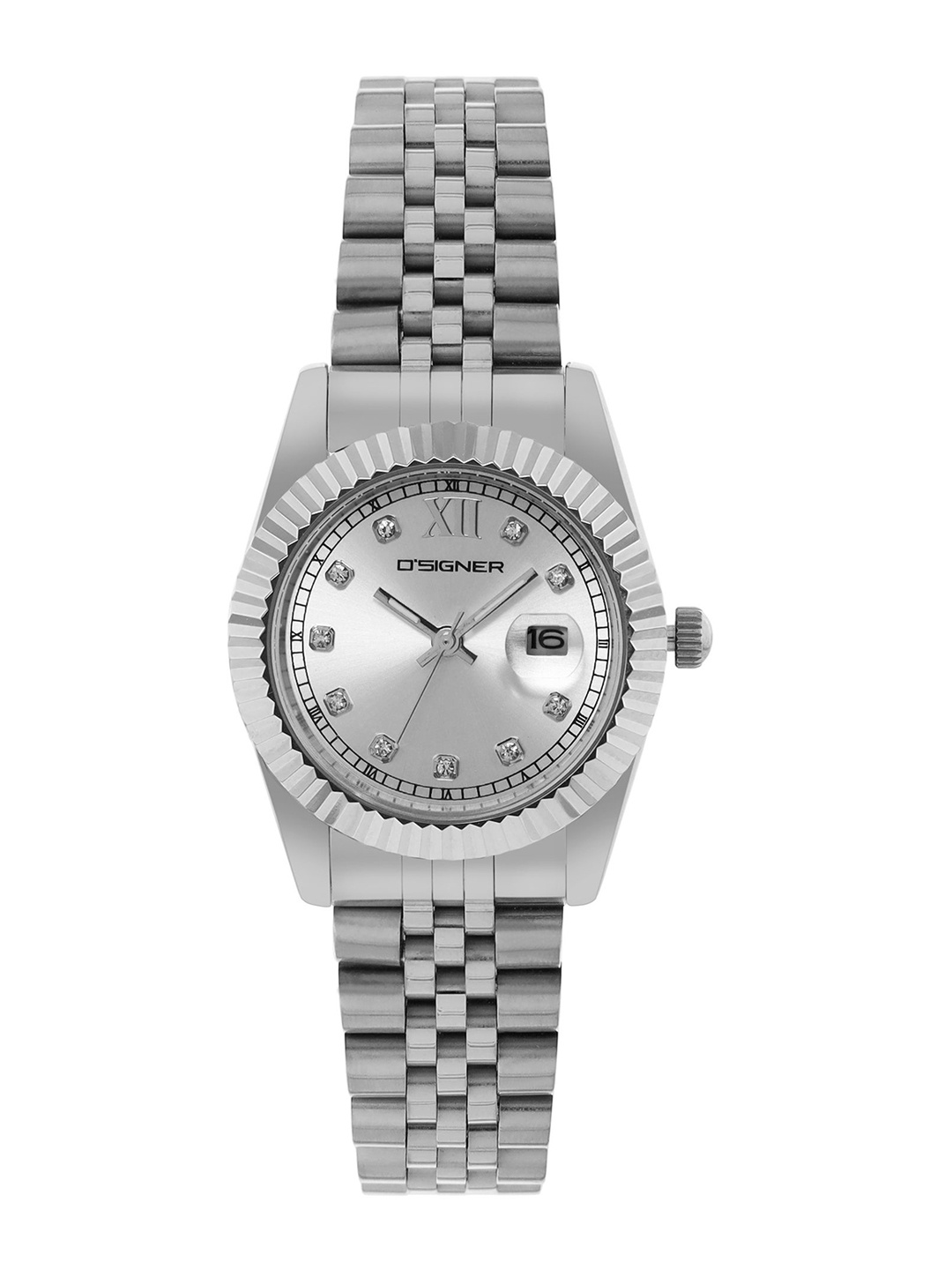 Dsigner Women Brass Embellished Dial & Bracelet Style Straps Analogue Watch 521SM.2L, Silver
Dsigner Women Brass Embellished Dial & Bracelet Style Straps Analogue Watch 521SM.2L, Silver