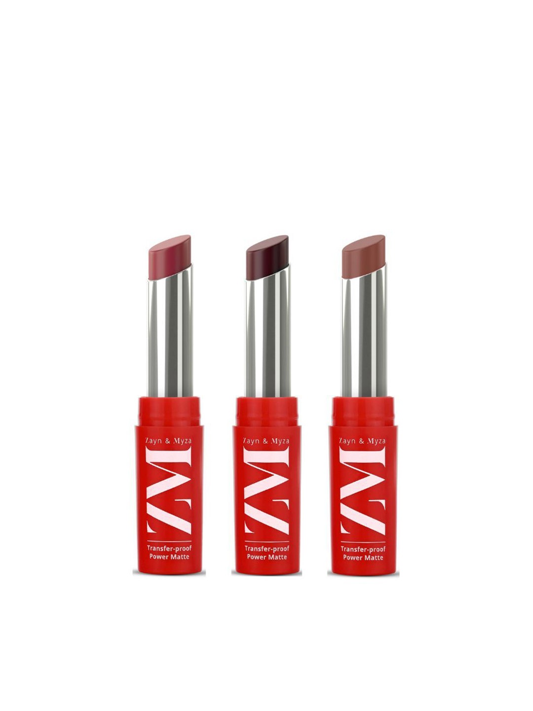 ZM Zayn & Myza Set Of 3 Matte Lipstick-Marvellous Mauve, Mysterious Plum, Warm Expresso, Nude
ZM Zayn & Myza Set Of 3 Matte Lipstick-Marvellous Mauve, Mysterious Plum, Warm Expresso, Nude