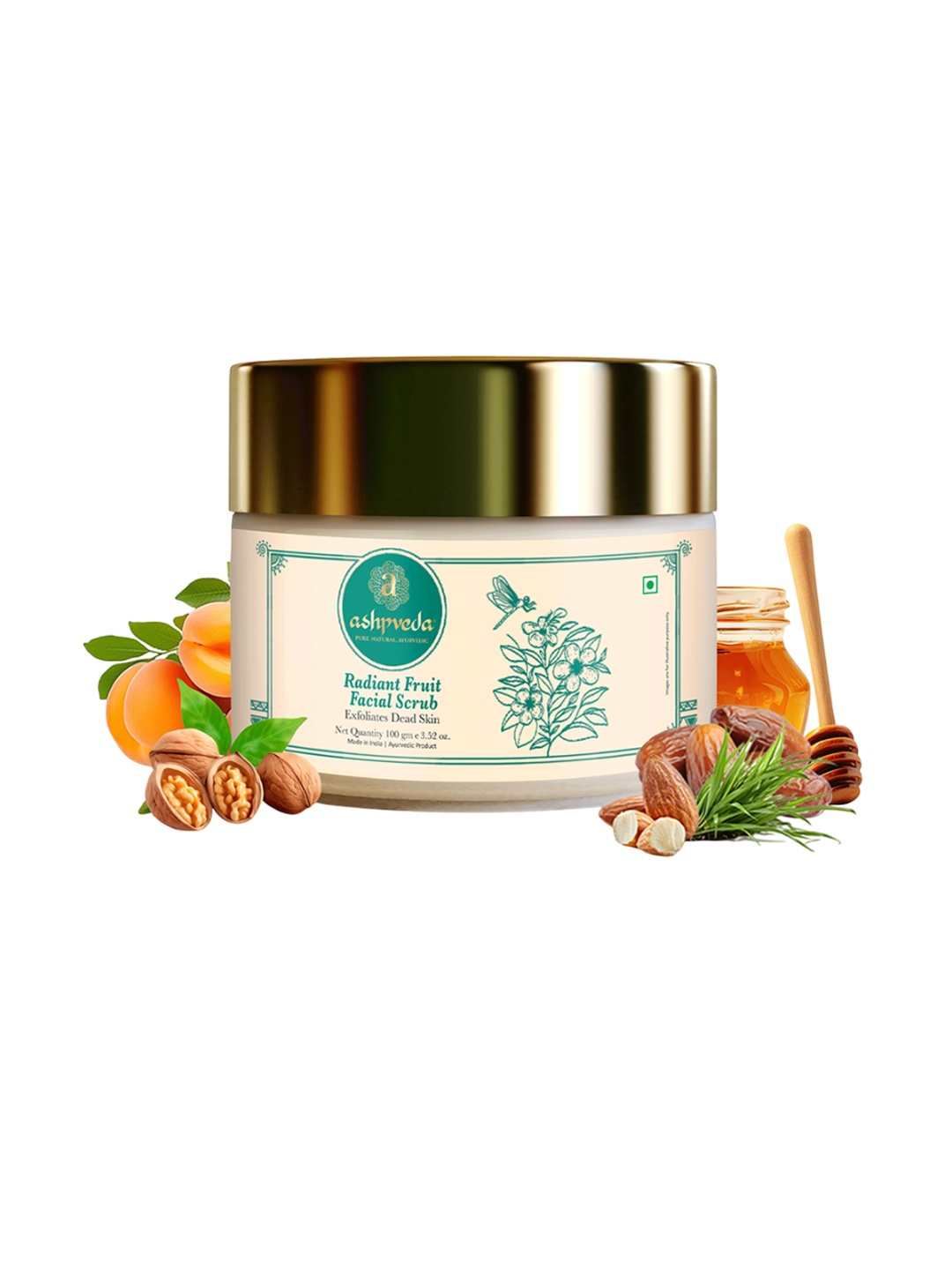 ASHPVEDA Radiant Fruit Facial Scrub With Apricot Exfoliates Dead Skin - 100 g, Off white
ASHPVEDA Radiant Fruit Facial Scrub With Apricot Exfoliates Dead Skin - 100 g, Off white