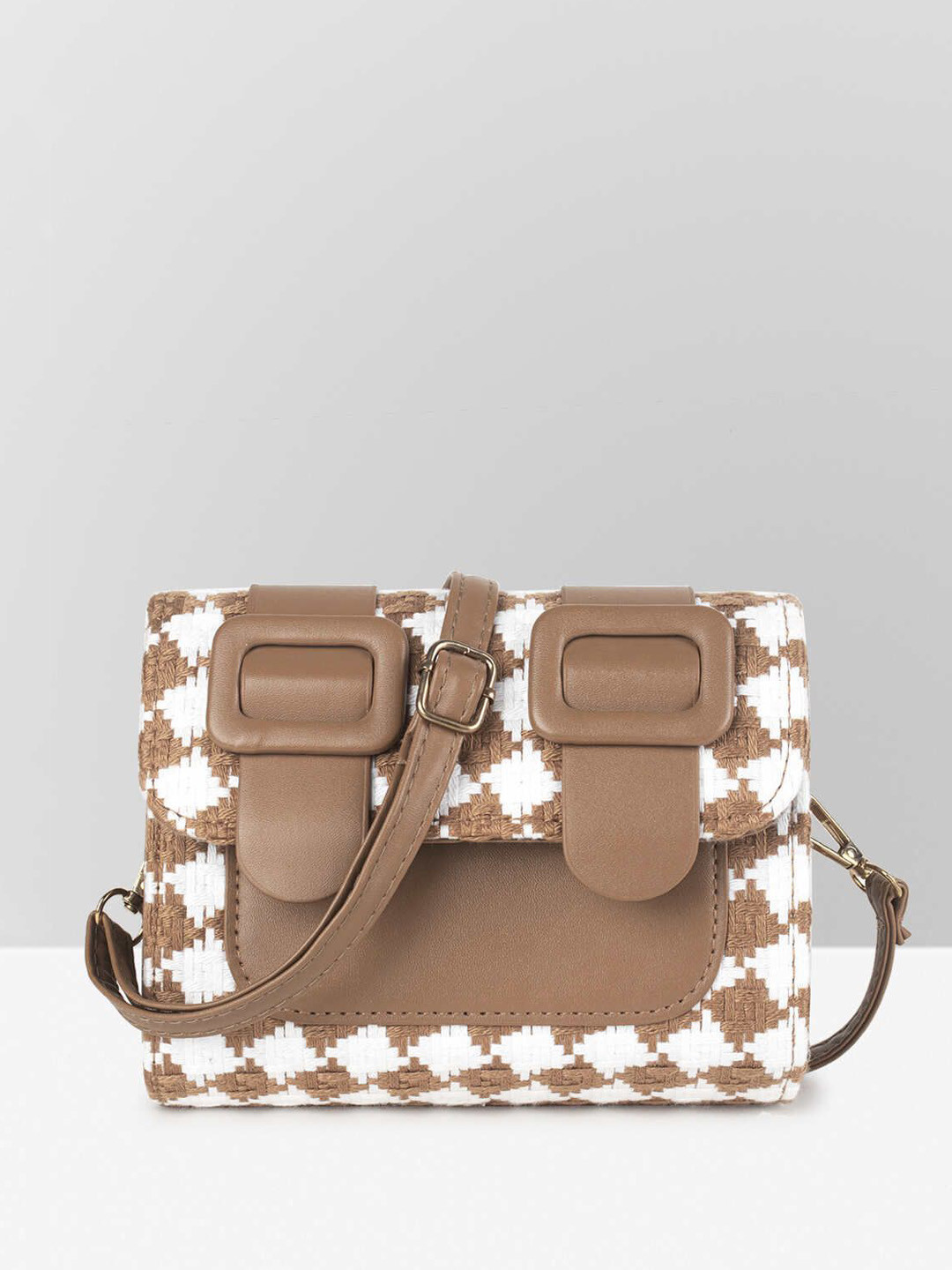 Filauri Textured Structured Sling Bag, Brown
Filauri Textured Structured Sling Bag, Brown