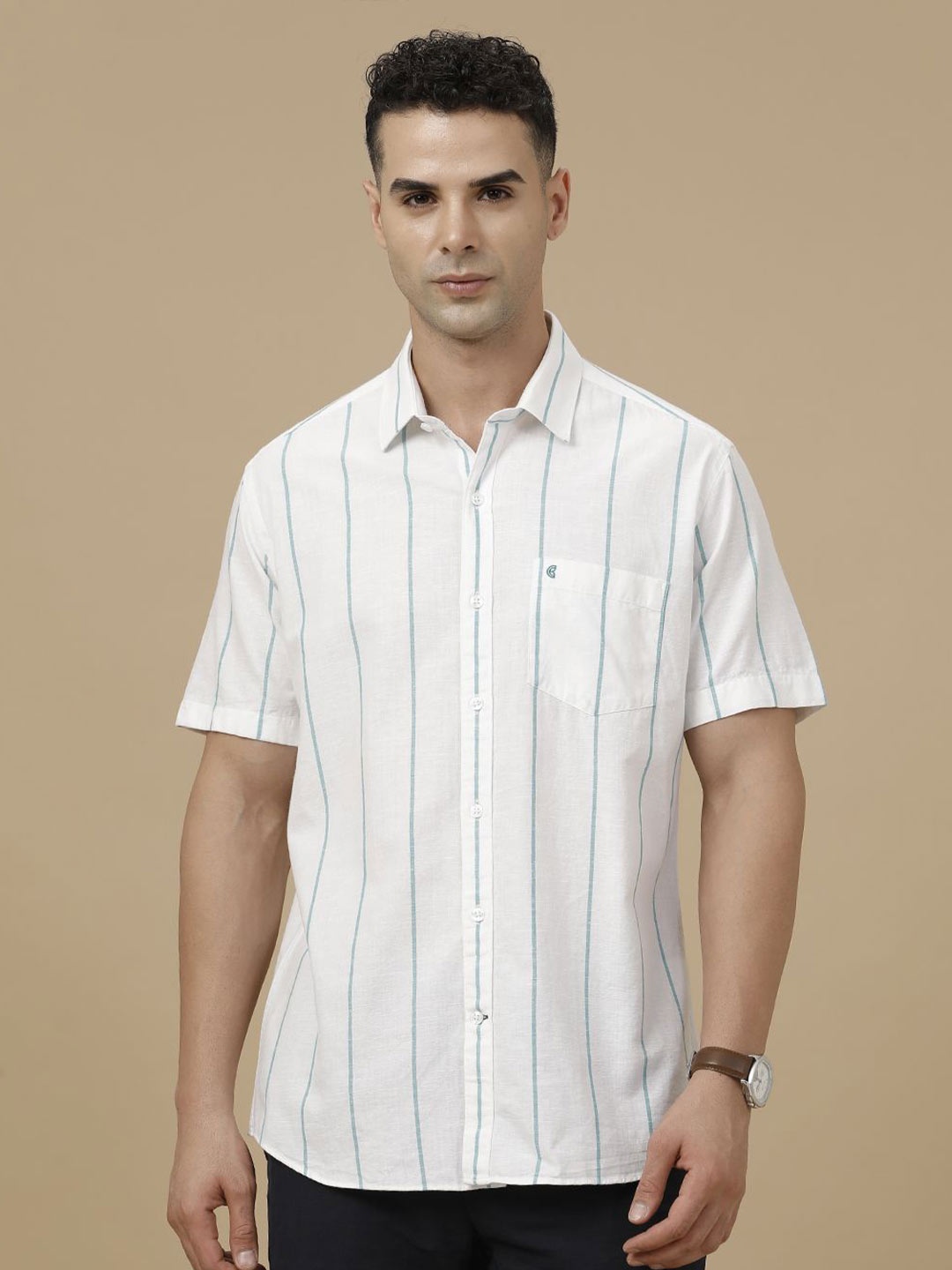 CAVALLO by Linen Club Contemporary Slim Fit Vertical Striped Linen Cotton Shirt, White
CAVALLO by Linen Club Contemporary Slim Fit Vertical Striped Linen Cotton Shirt, White