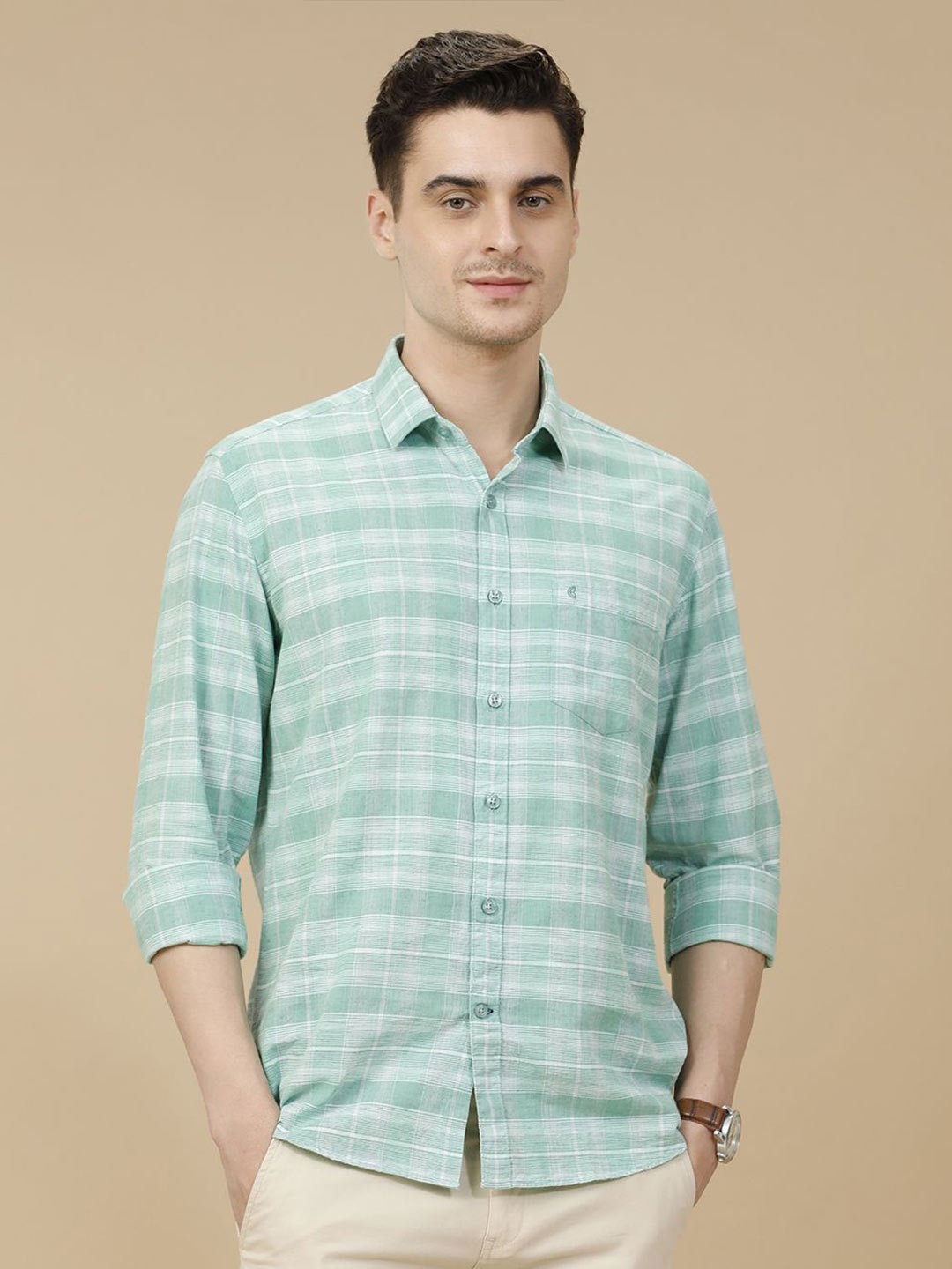 CAVALLO by Linen Club Contemporary Slim Fit Tartan Checks Checked Casual Shirt, Green
CAVALLO by Linen Club Contemporary Slim Fit Tartan Checks Checked Casual Shirt, Green