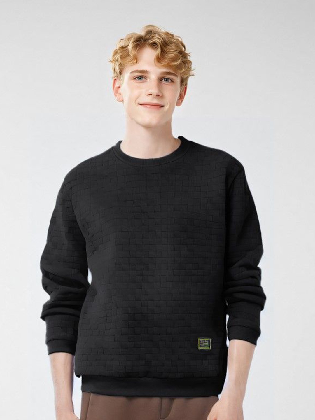 StyleCast x Revolte Men Self Design Round Neck Long Sleeves Pullover Sweatshirt, Black
StyleCast x Revolte Men Self Design Round Neck Long Sleeves Pullover Sweatshirt, Black