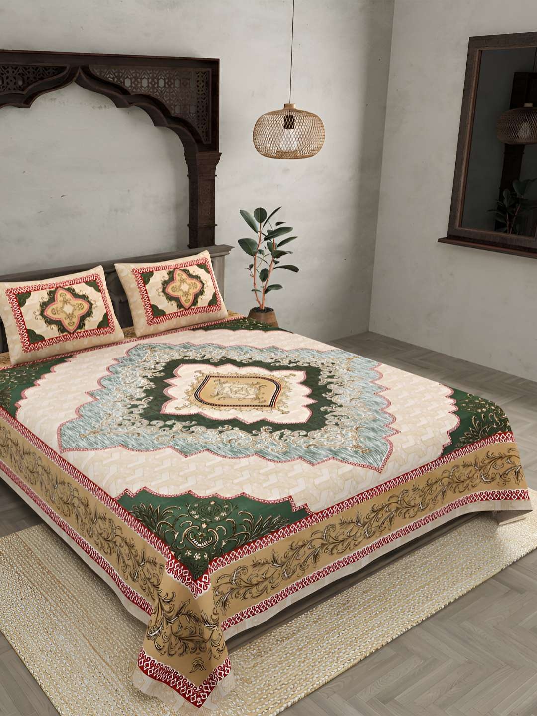 BED-SHEET.COM Brown Ethnic Motifs Printed 240 TC Cotton King Bedsheet Set 2.74 m x 2.54 m
BED-SHEET.COM Brown Ethnic Motifs Printed 240 TC Cotton King Bedsheet Set 2.74 m x 2.54 m