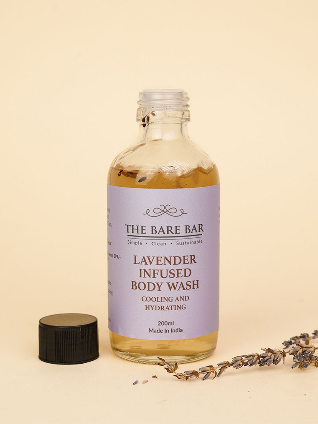 The Bare Bar Lavender Infused Body Wash For Cooling & Hydrating - 200 ml, Transparent
The Bare Bar Lavender Infused Body Wash For Cooling & Hydrating - 200 ml, Transparent