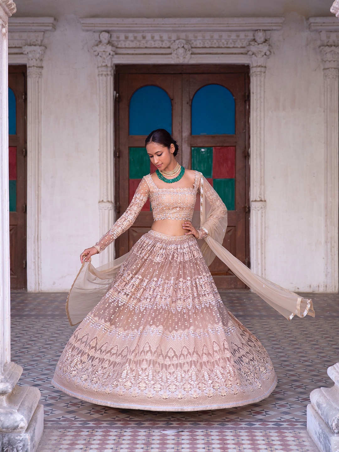 Renee Label Embroidered Thread Work Ready to Wear Lehenga & Blouse With Dupatta, Champagne
Renee Label Embroidered Thread Work Ready to Wear Lehenga & Blouse With Dupatta, Champagne