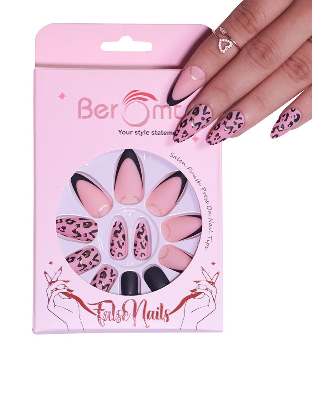 BEROMT Set Of 16 Press On Artificial Nails With Nail Glue & Filler Shade - BFN324FN, Pink
BEROMT Set Of 16 Press On Artificial Nails With Nail Glue & Filler Shade - BFN324FN, Pink