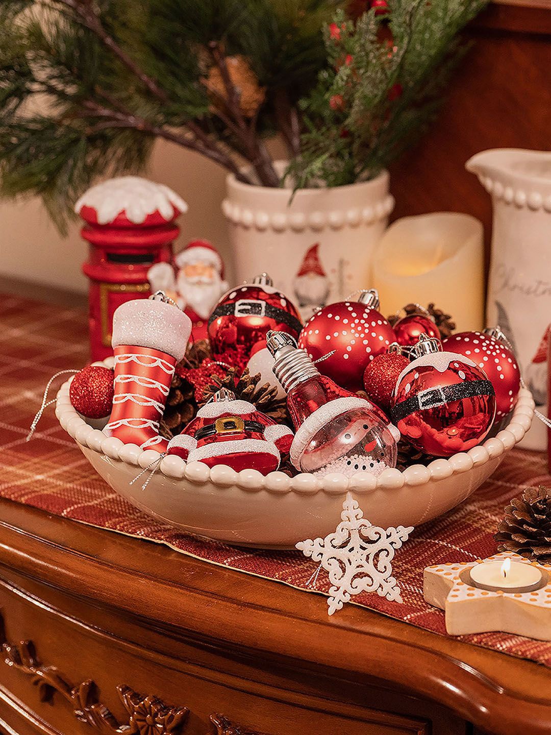 Little Surprise Box LLP Red & White 70 Pcs Santa Claus Themed Christmas Tree Hangings
Little Surprise Box LLP Red & White 70 Pcs Santa Claus Themed Christmas Tree Hangings