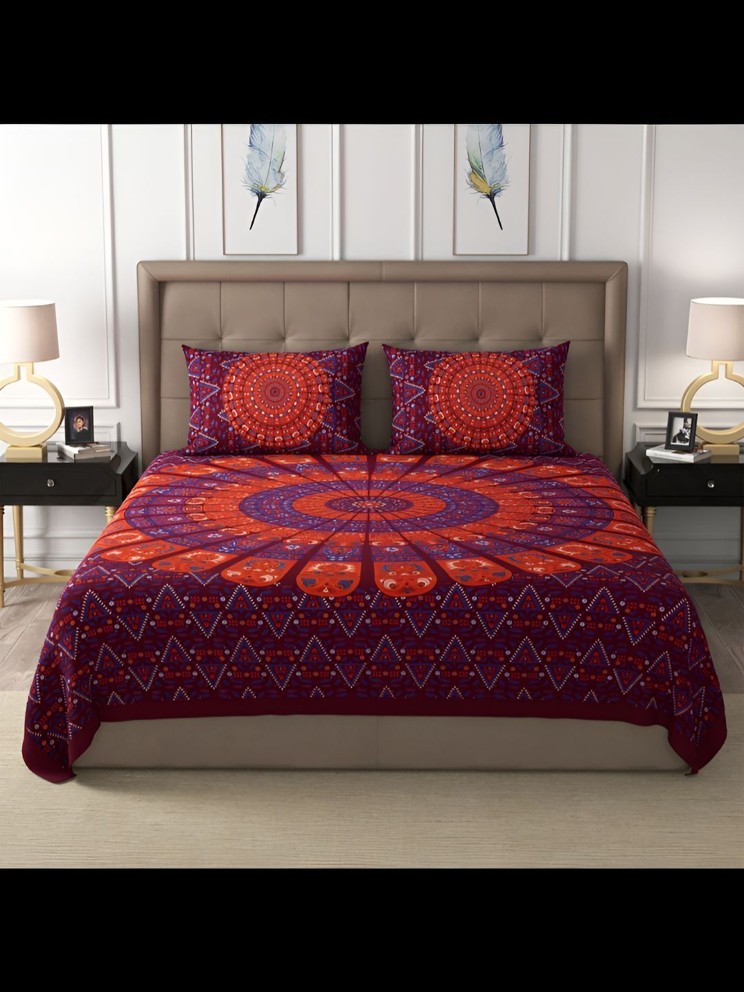 BED-SHEET.COM Maroon & Purple Ethnic Motifs 180 TC King Bedsheet with 2 Pillow Covers
BED-SHEET.COM Maroon & Purple Ethnic Motifs 180 TC King Bedsheet with 2 Pillow Covers