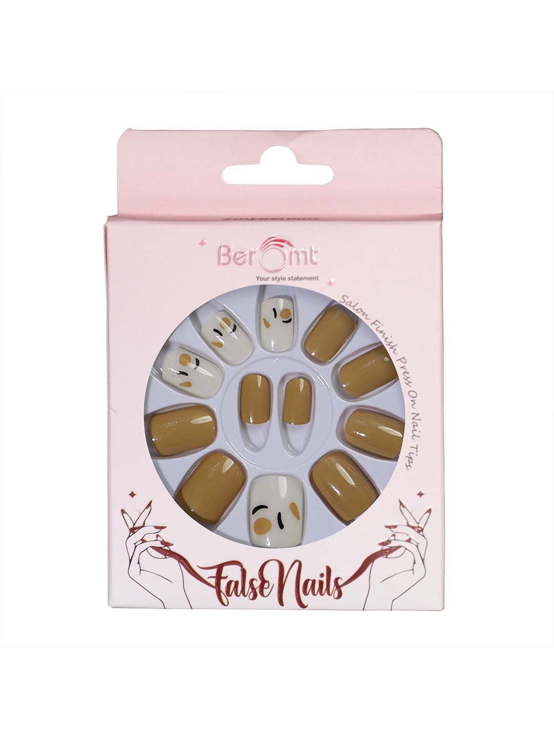 BEROMT Set Of 16 Jelly Stick On Printed Nails With Filer, Cuticle Stick, Swab & Glue, White
BEROMT Set Of 16 Jelly Stick On Printed Nails With Filer, Cuticle Stick, Swab & Glue, White