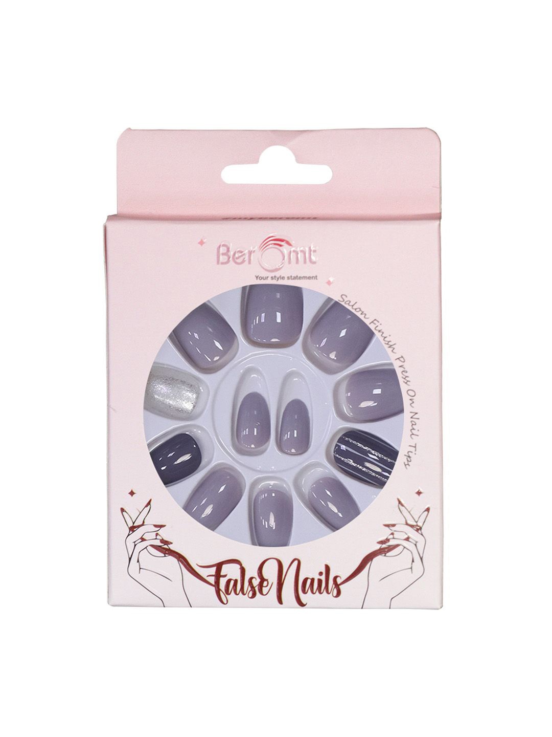 BEROMT Set Of 12 Salon Finish Press On Printed Nail Tip With Application Kit - BFN544CN, Purple
BEROMT Set Of 12 Salon Finish Press On Printed Nail Tip With Application Kit - BFN544CN, Purple