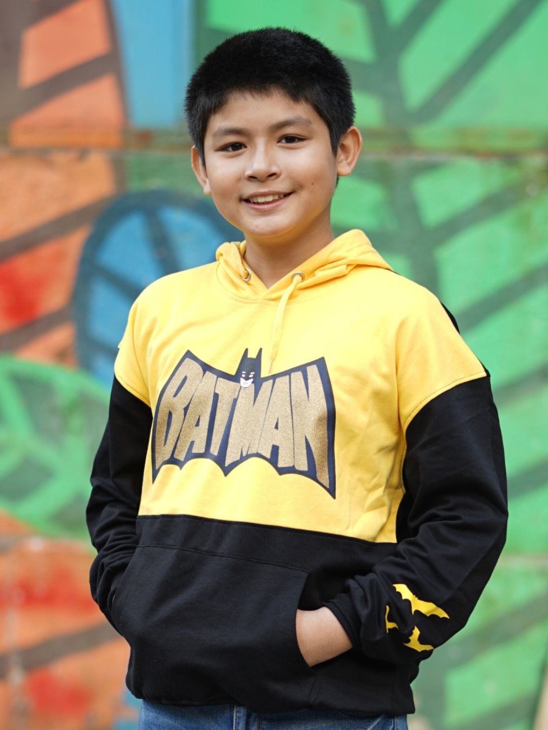 Nap Chief Kids Unisex Batman Shimmer Printed Pure Cotton Oversized Hooded Sweatshirt, Yellow
Nap Chief Kids Unisex Batman Shimmer Printed Pure Cotton Oversized Hooded Sweatshirt, Yellow