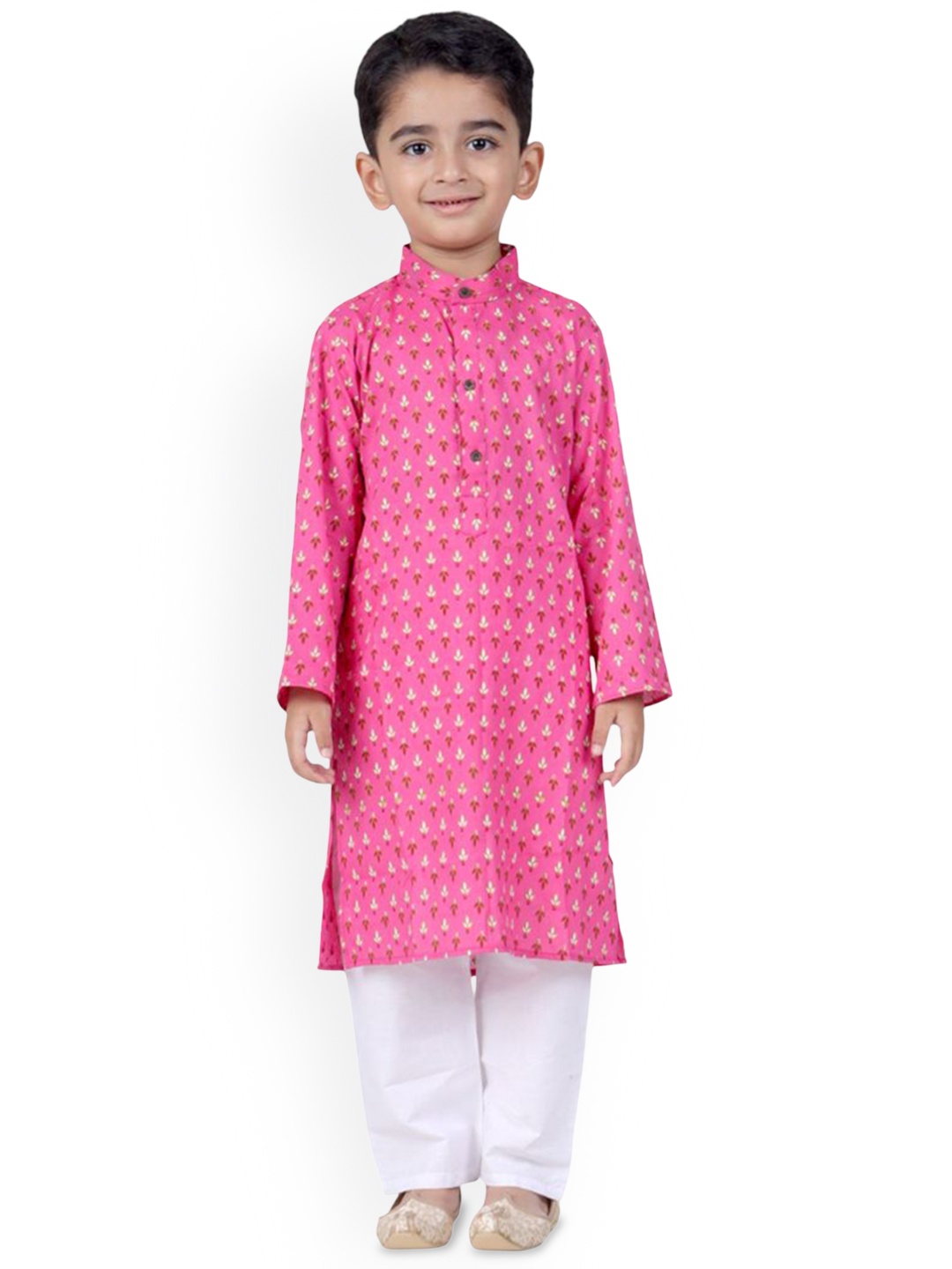 itsmycostume Boys Floral Printed Pure Cotton Straight Kurta With Pyjamas, Pink
itsmycostume Boys Floral Printed Pure Cotton Straight Kurta With Pyjamas, Pink
