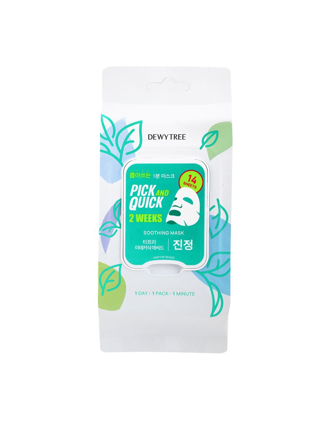 Dewytree Pick & Quick Soothing Korean Sheet Mask With Tea Tree Extract - 150 g - 14 Pcs, White
Dewytree Pick & Quick Soothing Korean Sheet Mask With Tea Tree Extract - 150 g - 14 Pcs, White