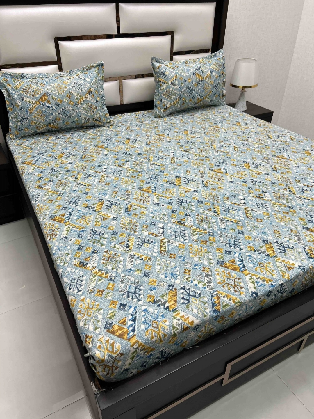 Pure Decor Cotton Queen Size Double Bedsheet With 2 Pillow Covers 2.28m X 2.54m, Blue
Pure Decor Cotton Queen Size Double Bedsheet With 2 Pillow Covers 2.28m X 2.54m, Blue