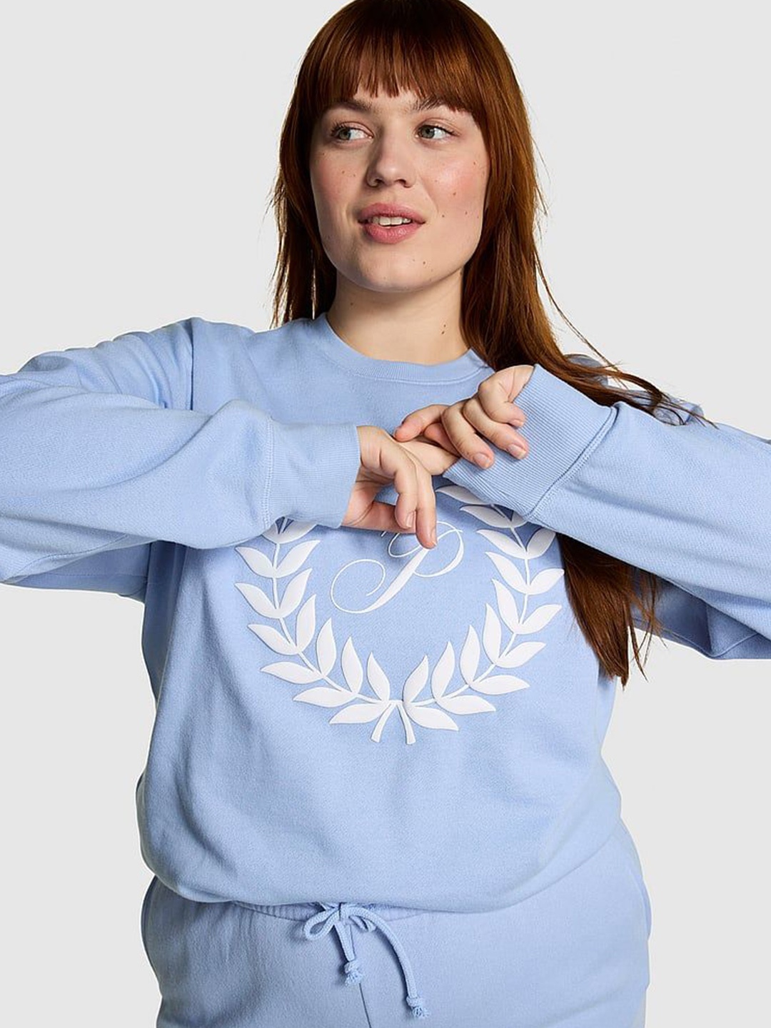 Victoria's Secret Women Printed Round Neck Long Sleeves Pullover Sweatshirt, Blue
Victoria's Secret Women Printed Round Neck Long Sleeves Pullover Sweatshirt, Blue