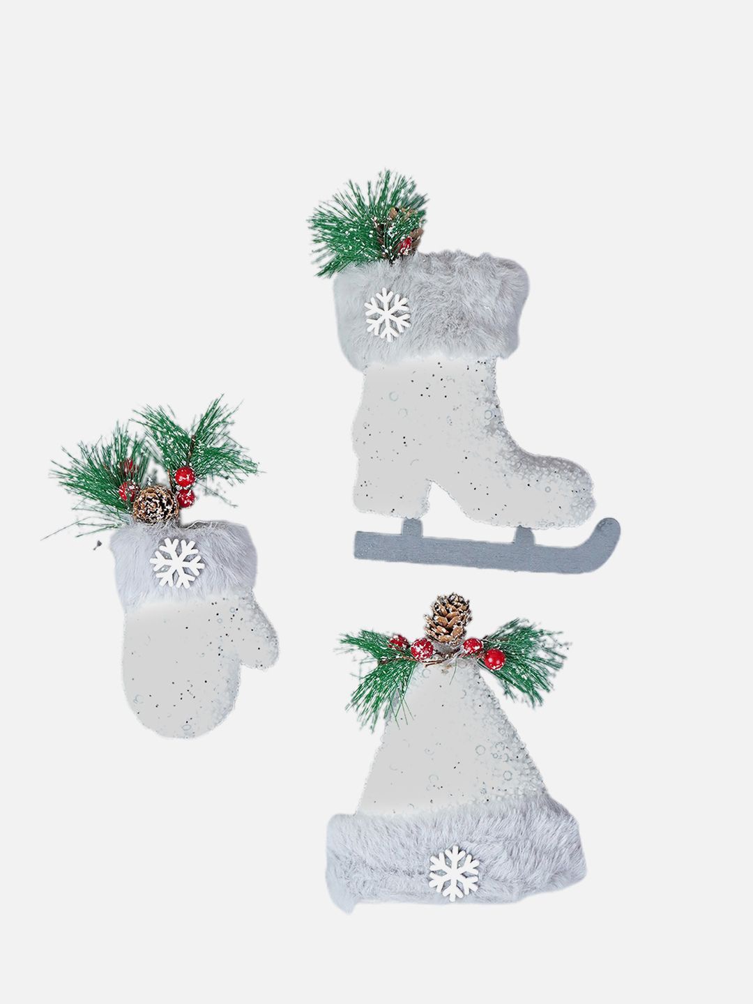 Little Surprise Box LLP Set Of 3 Furry Winter Themed Christmas Tree Ornaments, White
Little Surprise Box LLP Set Of 3 Furry Winter Themed Christmas Tree Ornaments, White
