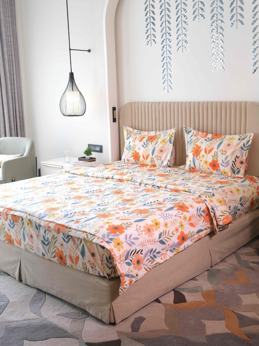 Pure Decor Bedding of 4 Pieces Bedsheet Set (2.74m X 2.74m) with Comforter (2.21m X 2.46m), White
Pure Decor Bedding of 4 Pieces Bedsheet Set (2.74m X 2.74m) with Comforter (2.21m X 2.46m), White