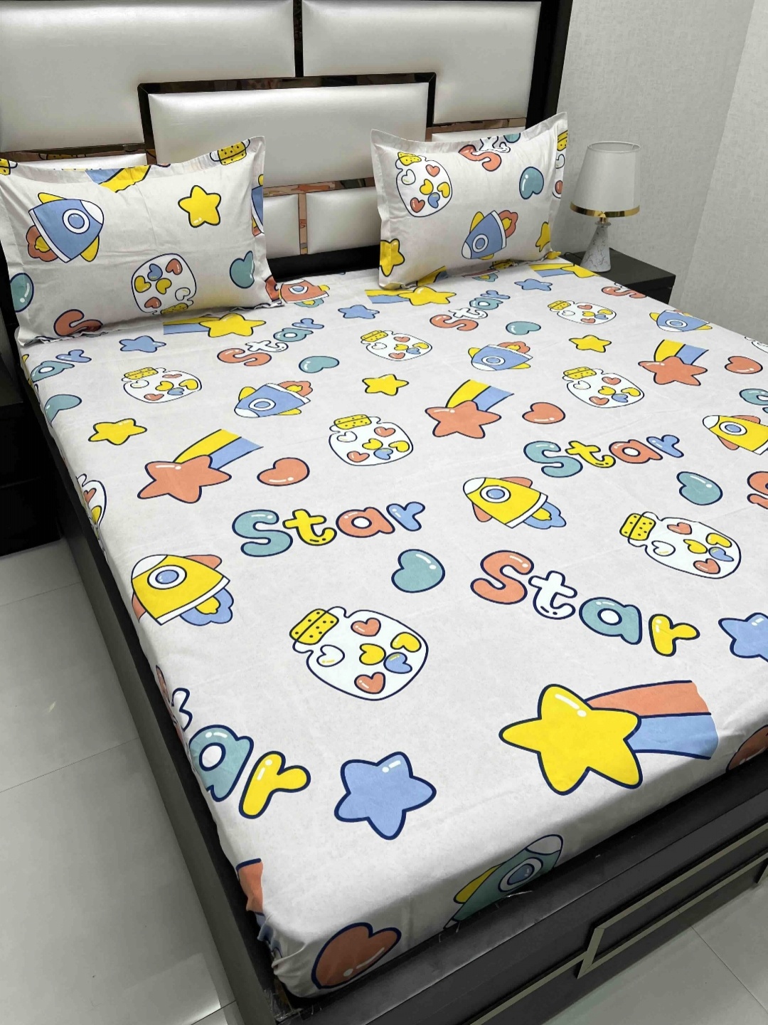 Pure Decor Grey Cartoon Characters Microfiber 240 TC Queen Bedsheet Set 2.26 m x 2.56 m
Pure Decor Grey Cartoon Characters Microfiber 240 TC Queen Bedsheet Set 2.26 m x 2.56 m