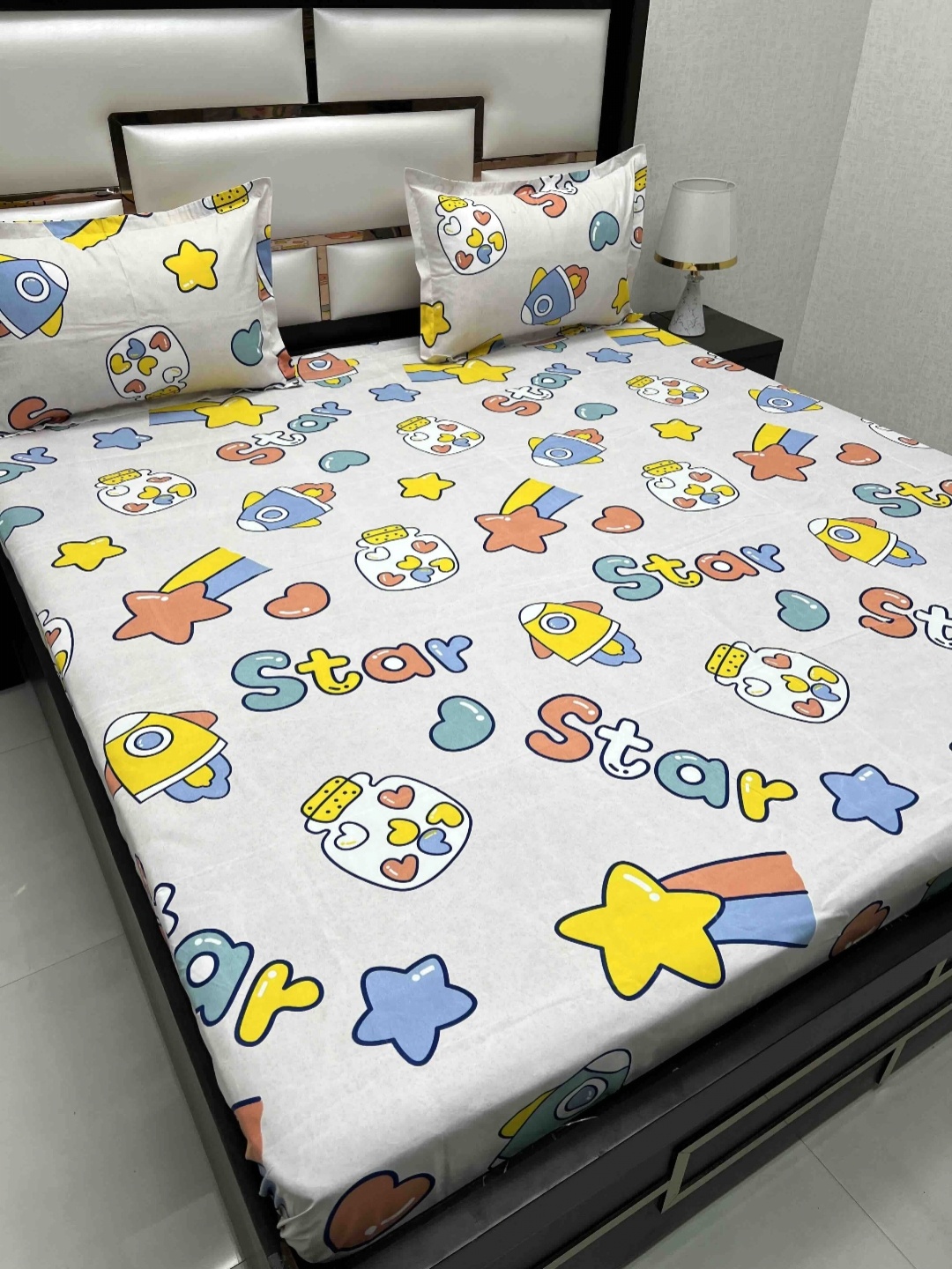 Pure Decor Grey Cartoon Characters Microfiber 350 TC Queen Bedsheet Set 2.25 m x 2.57 m
Pure Decor Grey Cartoon Characters Microfiber 350 TC Queen Bedsheet Set 2.25 m x 2.57 m