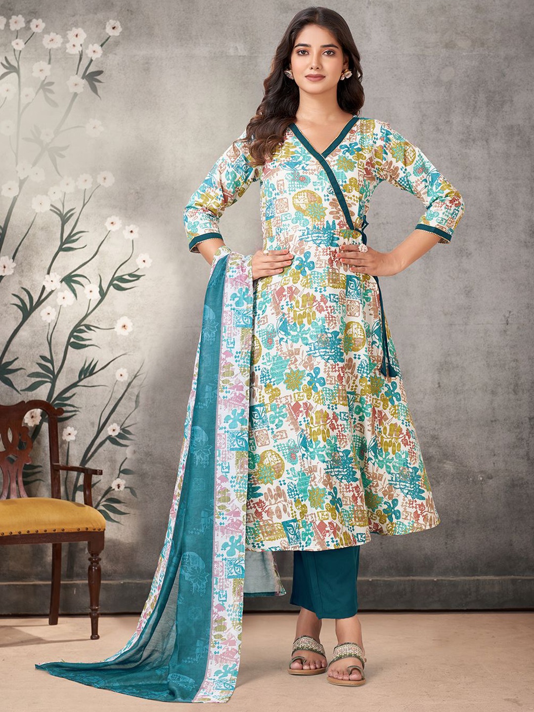 KALINI Women Ethnic Motifs Printed Regular Kurta with Palazzos & With Dupatta, Green
KALINI Women Ethnic Motifs Printed Regular Kurta with Palazzos & With Dupatta, Green