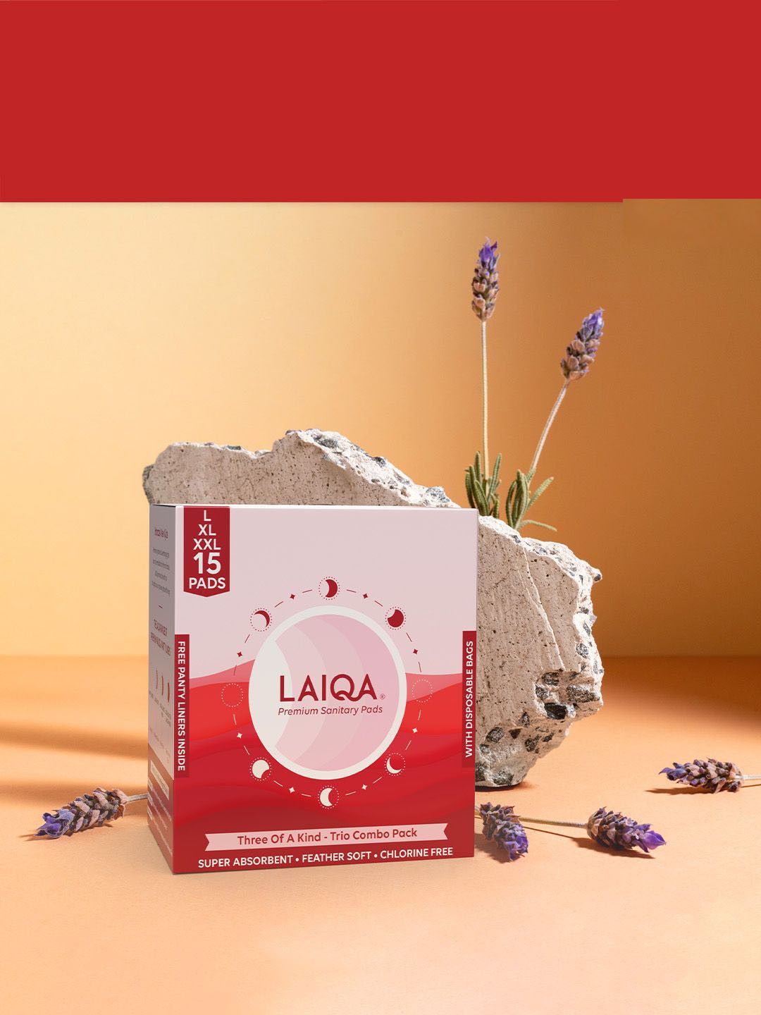 LAIQA Three Of A Kind Trio Combo Pack Sanitary Pads With Free Panty Liners - 15 Pcs, White
LAIQA Three Of A Kind Trio Combo Pack Sanitary Pads With Free Panty Liners - 15 Pcs, White
