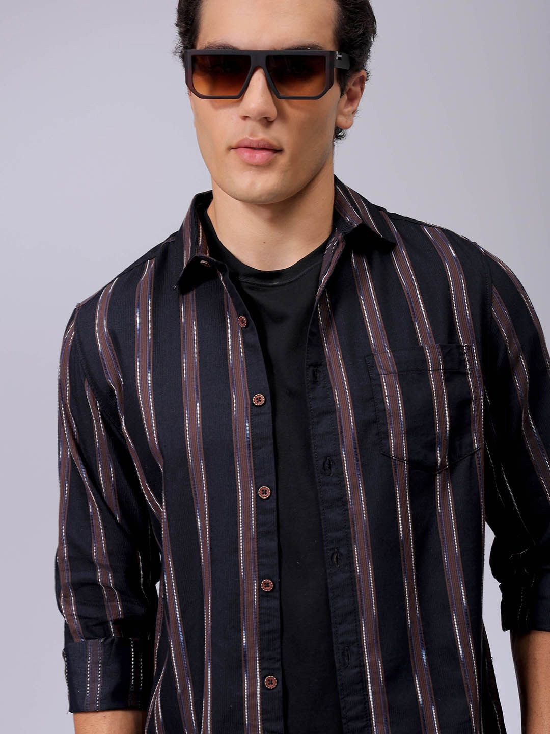 The Indian Garage Co Men Slim Fit Multi Stripes Opaque Striped Casual Shirt, Brown
The Indian Garage Co Men Slim Fit Multi Stripes Opaque Striped Casual Shirt, Brown