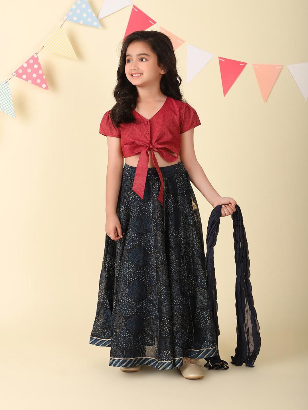 Fabindia Girls Printed Ready to Wear Lehenga & Blouse With Dupatta, Blue
Fabindia Girls Printed Ready to Wear Lehenga & Blouse With Dupatta, Blue