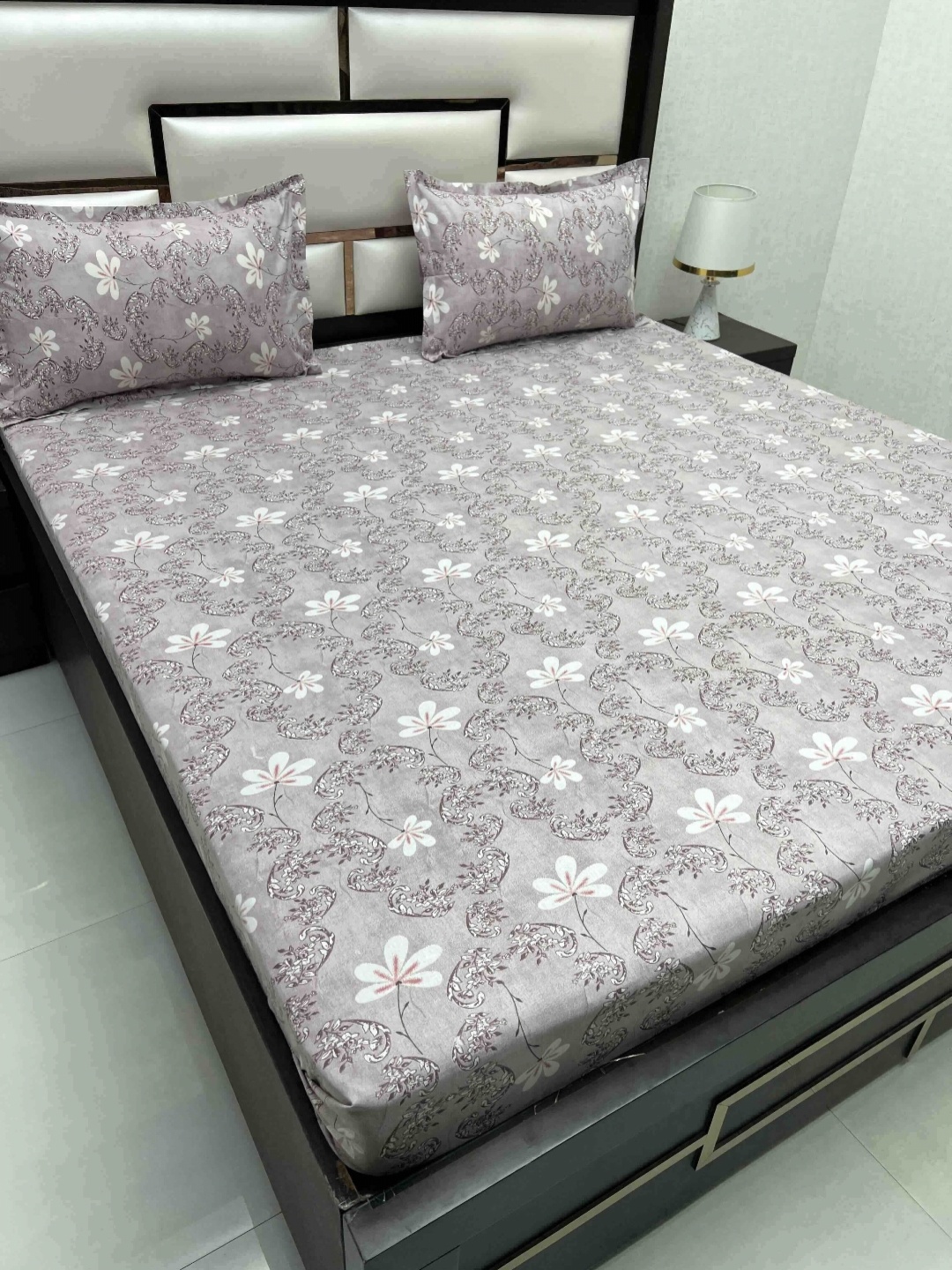 Pure Decor Cotton Queen Size Double Bedsheet With 2 Pillow Covers 2.28m X 2.54m, Grey
Pure Decor Cotton Queen Size Double Bedsheet With 2 Pillow Covers 2.28m X 2.54m, Grey
