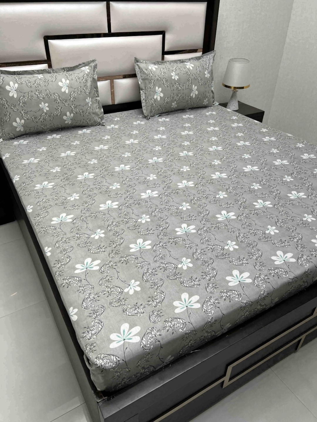 Pure Decor Cotton Queen Size Double Bed Bedsheet With 2 Pillow Covers 2.28m X 2.54m, Grey
Pure Decor Cotton Queen Size Double Bed Bedsheet With 2 Pillow Covers 2.28m X 2.54m, Grey