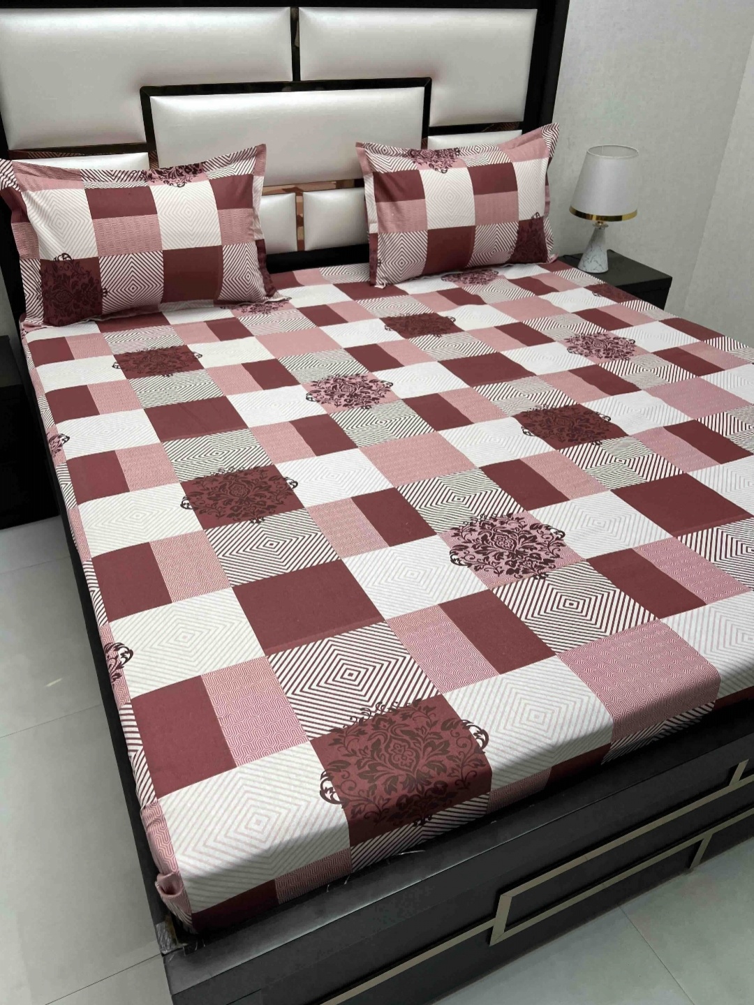 Pure Decor Passion Maroon Geometric Pure Cotton 200 TC Queen Bedsheet Set 2.25 m x 2.56 m
Pure Decor Passion Maroon Geometric Pure Cotton 200 TC Queen Bedsheet Set 2.25 m x 2.56 m