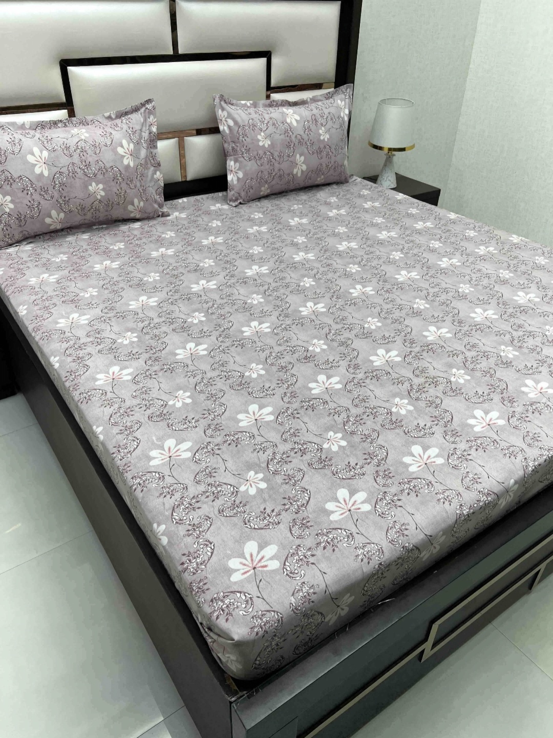 Pure Decor Cotton Queen Size Double Bed Bedsheet With 2 Pillow Covers 2.28m X 2.54m, Grey
Pure Decor Cotton Queen Size Double Bed Bedsheet With 2 Pillow Covers 2.28m X 2.54m, Grey