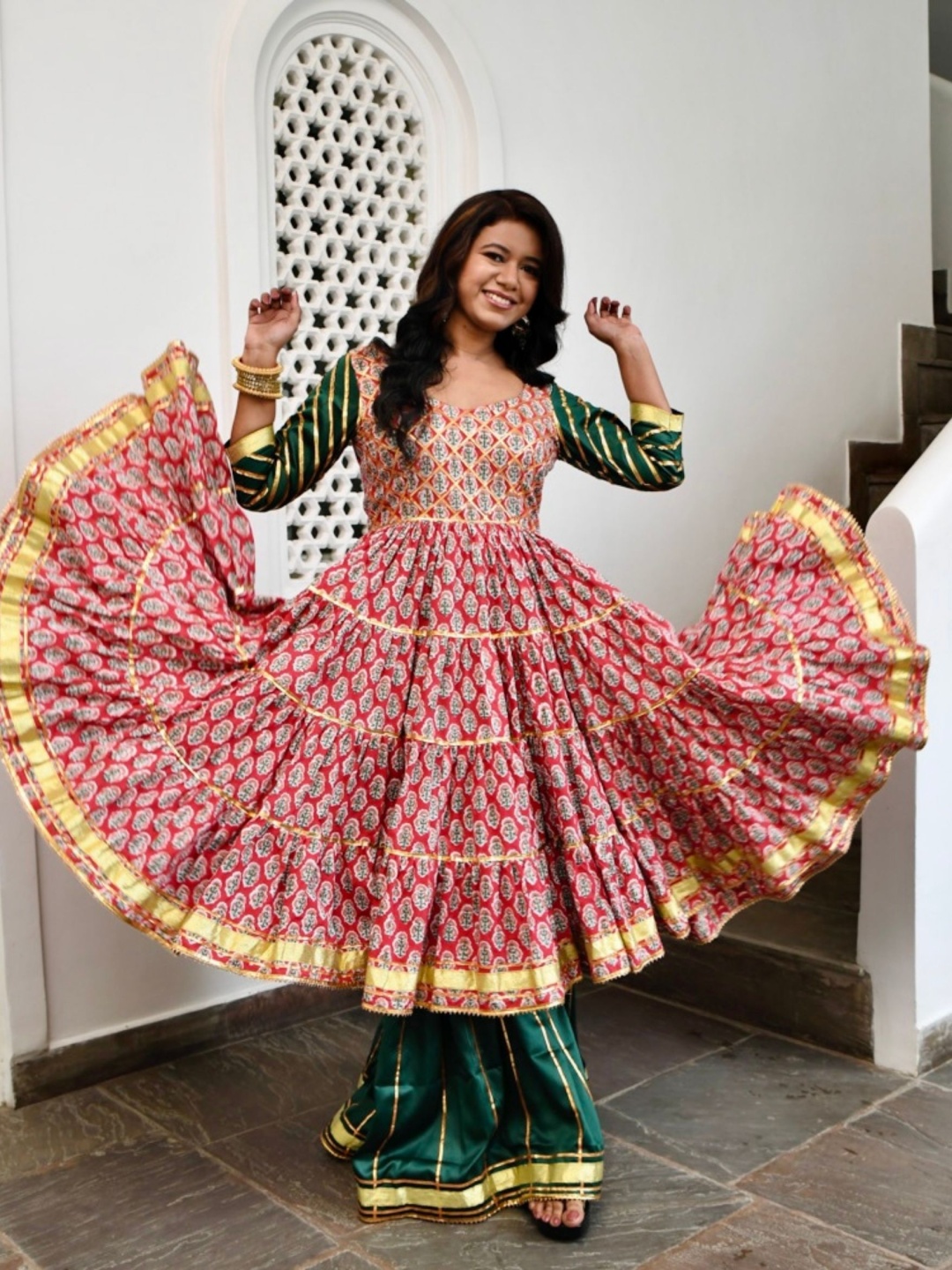ASHEERA Women Ethnic Motifs Printed Regular Gotta Patti Pure Cotton Kurta with Palazzos & With Dupatta, Red
ASHEERA Women Ethnic Motifs Printed Regular Gotta Patti Pure Cotton Kurta with Palazzos & With Dupatta, Red