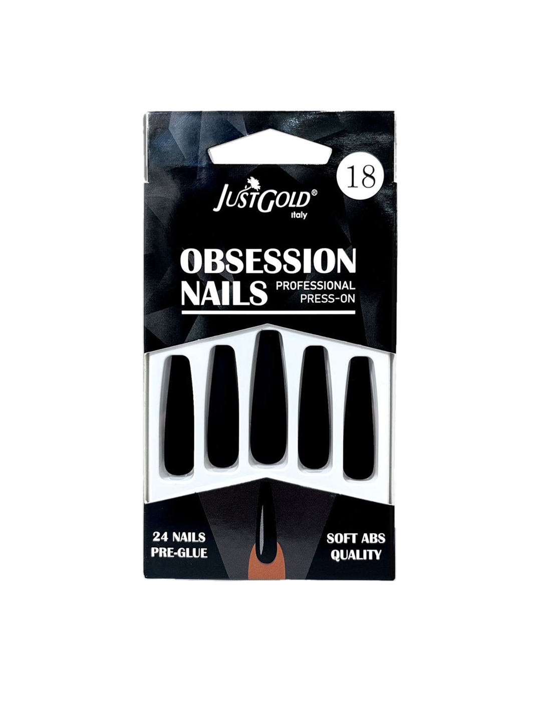 JUSTGOLD Set Of 24 Professional Obsession Press-On Nails Pre Glued Stick On Nails- Black
JUSTGOLD Set Of 24 Professional Obsession Press-On Nails Pre Glued Stick On Nails- Black