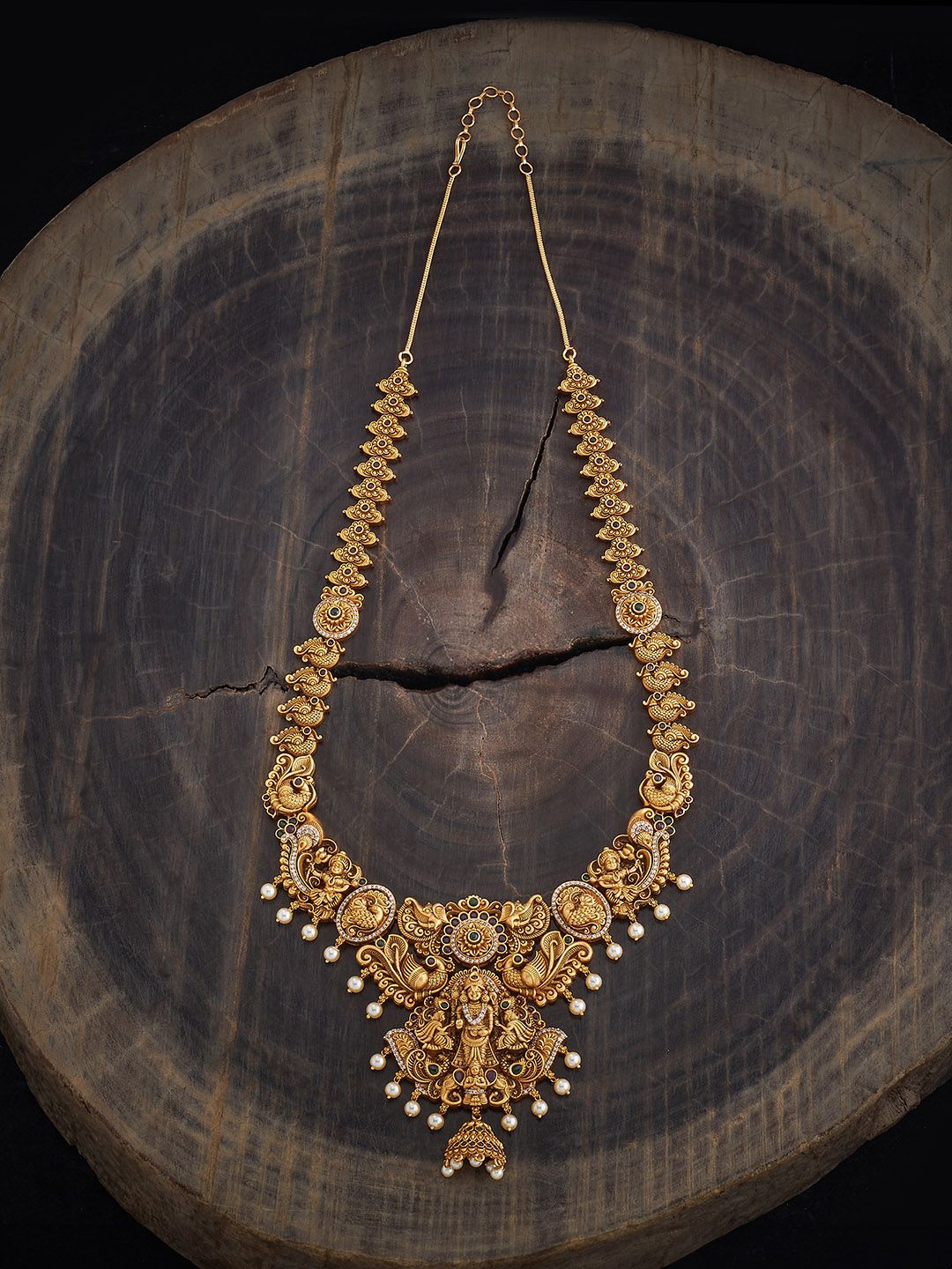 Kushal's Fashion Jewellery Gold-Plated Stone Studded & Beaded Temple Antique Necklace
Kushal's Fashion Jewellery Gold-Plated Stone Studded & Beaded Temple Antique Necklace